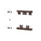 Abschluß-Clip SET braun für eine 6-5-6er Doppelstabmatte à 2,5m